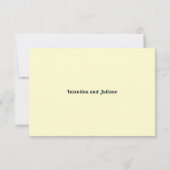 Cream With Slate Text Wedding RSVP Kaartje (Achterkant)