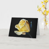 Cream Yellow Rose Flower Art Note Kaart (Gele Bloem)