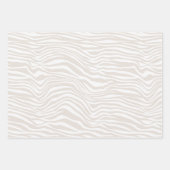 Cream Zebra Print Inpakpapier Vel (Voorkant 3)