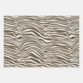 Cream Zebra Print Inpakpapier Vel (Voorkant 2)