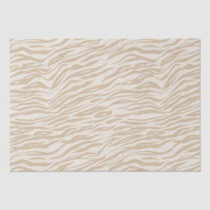 Cream Zebra Print Tissuepapier