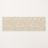 Cream Zebra Print Yogamat (Voorkant (horizontaal))