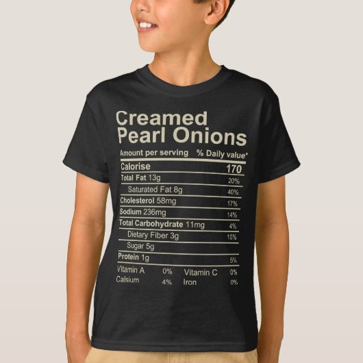 Creamed Pearl Onions T-shirt (Voorkant)