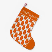 Creamsicle Oranje in Creme Ice Cream Popsile Kleine Kerstsok (Voorkant (Hangend))