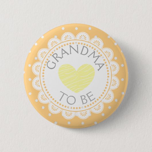 Creamsicle Oranje Polka Dot Grandma om Button te w (Voorkant)