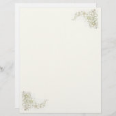 Creamy Beige Stationery (Voorkant / Achterkant)