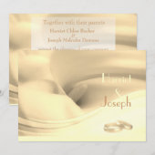 Creamy Calla Lily Wedding Rings Kaart (Voorkant / Achterkant)