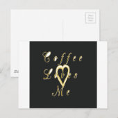 Creamy Coffee Lovers Design Briefkaart (Voorkant / Achterkant)