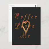 Creamy Coffee Lovers Design Briefkaart (Voorkant / Achterkant)