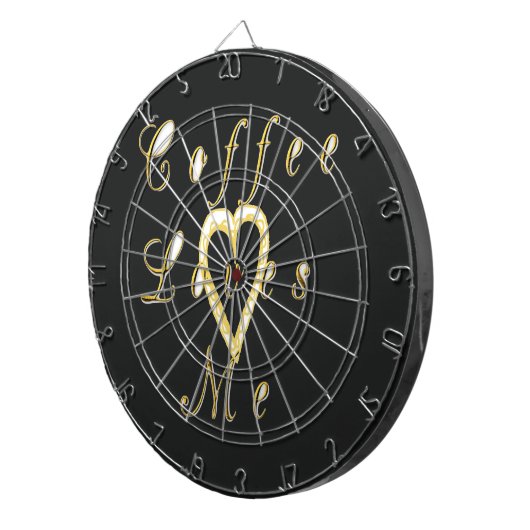 Creamy Coffee Lovers Design Dartbord (Voorkant Rechts)