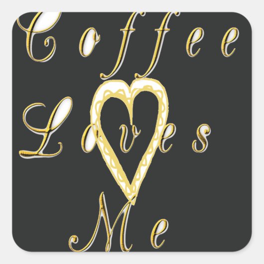 Creamy Coffee Lovers Design Vierkante Sticker (Voorkant)