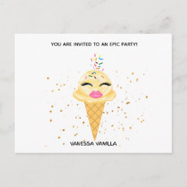 Creamy Dreamies Verjaardagsuitnodiging Briefkaart 