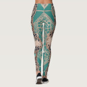Creamy Emerald AI art Leggings (Achterkant)