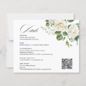 Creamy Floral Eucalyptus QR code Details Wedding (Voorkant)