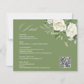 Creamy Floral Eucalyptus QR code Details Wedding (Voorkant)
