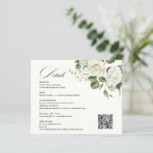 Creamy Floral Eucalyptus QR code Details Wedding (Staand voorkant)