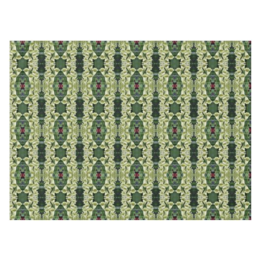 Creamy Foxglove Flower Abstract Pattern Tafelkleed (Voorkant (Horizontaal))