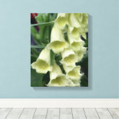 Creamy Foxglove Flower Canvas Afdruk (Insitu (Houten vloer))
