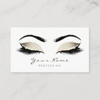 Creamy Ivory Makeup Artist Lashes Beauty Studio Afsprakenkaartje