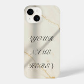 Creamy Marble Monogram Slim Fit iPhone Case iPhone Hoesje (Achterkant)