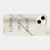 Creamy Marble Monogram Slim Fit iPhone Case iPhone Hoesje (Achterkant horizontaal)