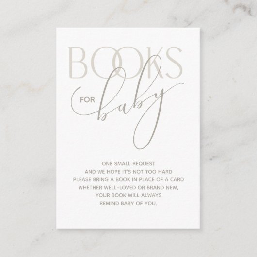 Creamy Neutral Book Request Enclosure Kaart (Voorkant)