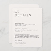 Creamy Neutrals Details Enclosure Card Informatiekaartje (Voorkant / Achterkant)