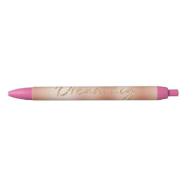 Creamy Peach Roos Blush Gold Dream Glitter Zwarte Inkt Pen