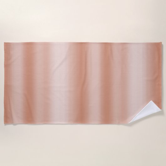 Creamy Peach Roos Blush Ombre Strandlaken (Voorkant)