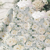 Creamy Peony en Silver Sage Eucalyptus Greenery Cadeaupapier