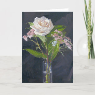 "Creamy Rose" Kunstkaart Lege Wenskaart Kaart