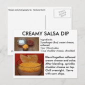 Creamy Salsa Dip Recipe Card Briefkaart (Voorkant / Achterkant)