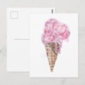 Creamy Strawberry Ice Cream Briefkaart (Voorkant / Achterkant)