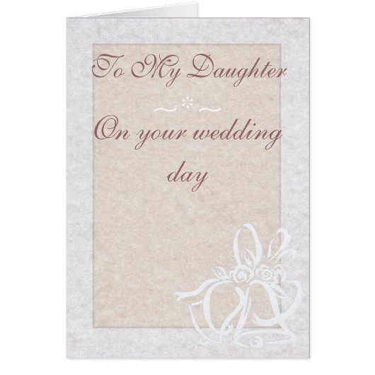 Creamy Tan Wedding Card (Voorkant)