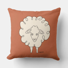 Creamy Whimsical Sheep Sierkussen