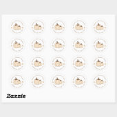 Creamy White Pumpkins Fall Wedding Envelope Seal Ronde Sticker (Vel)