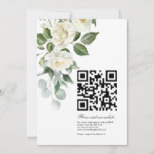 CreamyFloral Eucalyptus Script Calligraphy Wedding Kaart (Achterkant)