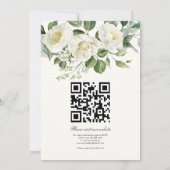 CreamyFloral Eucalyptus Script Calligraphy Wedding Kaart (Achterkant)