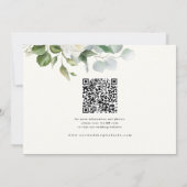 CreamyFloral Eucalyptus Script Calligraphy Wedding Save The Date (Achterkant)