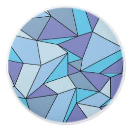 "Creases" Blauwe tinten Keramische Knop