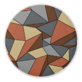 "Creases" Bruin & Grijs Keramische Knop (Voorkant)