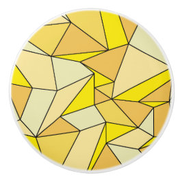 "Creases" geel Keramische Knop