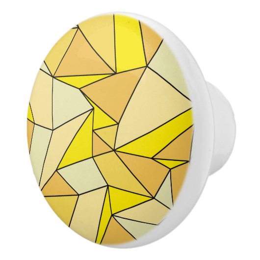 "Creases" geel Keramische Knop (Rechts)