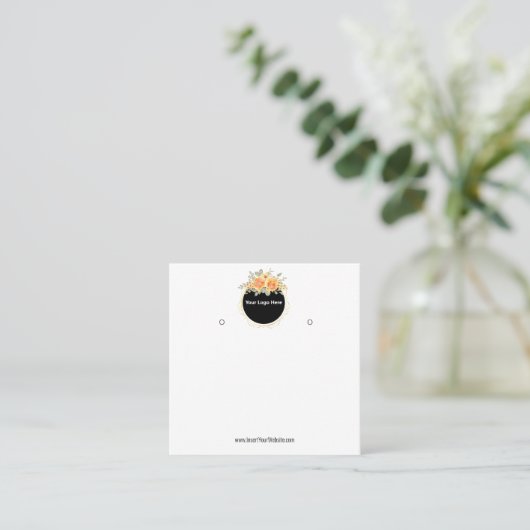 Creat Your Custom Logo Earring Display Card  Vierkante Visitekaartje (Staand voorkant)