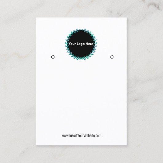 Creat Your Custom Logo Earring Display Card  Visitekaartje (Voorkant)