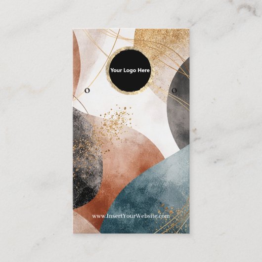 Creat Your Custom Logo Earring Display Card  Visitekaartje (Voorkant)