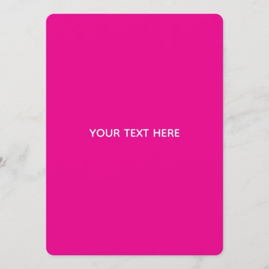Creat Your Own Megenta Invitation Postcard (Devant)