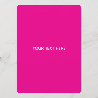 Creat Your Own Megenta Invitation Postcard Programma