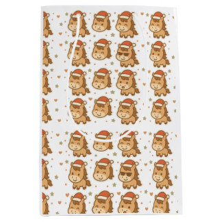 Create a cute horse wearing a tiny Christmas hat Medium Cadeauzakje