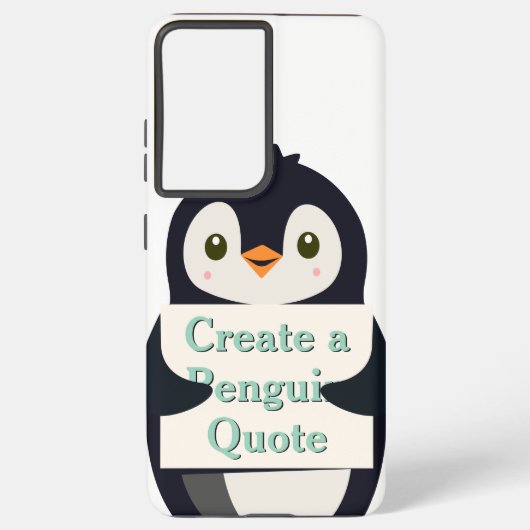 Create a Penguin Quote Samsung Galaxy Hoesje (Achterkant)